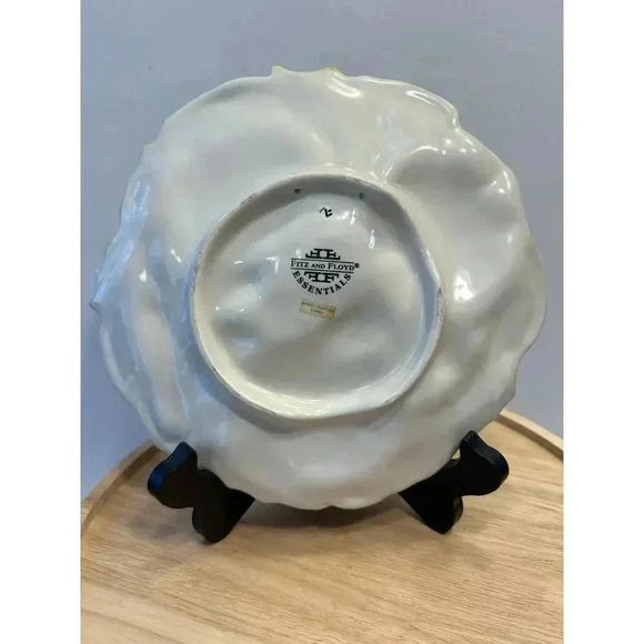 Vintage Fitz and Floyd Kristmas Kitty 9" Canape Plate Christmas Cat Ornaments - Picture 2 of 5